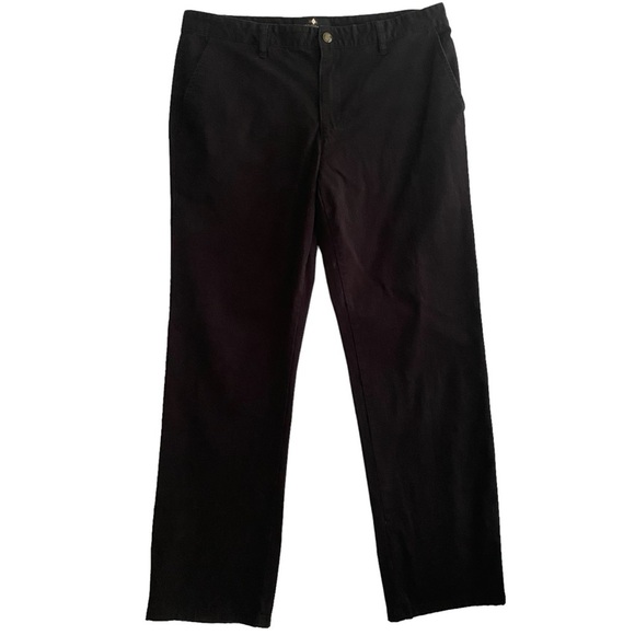 ARGYLECULTURE By Russell Simmons Mens Black Chino 35 X 30 Flat Front Twill Pants - Picture 1 of 15